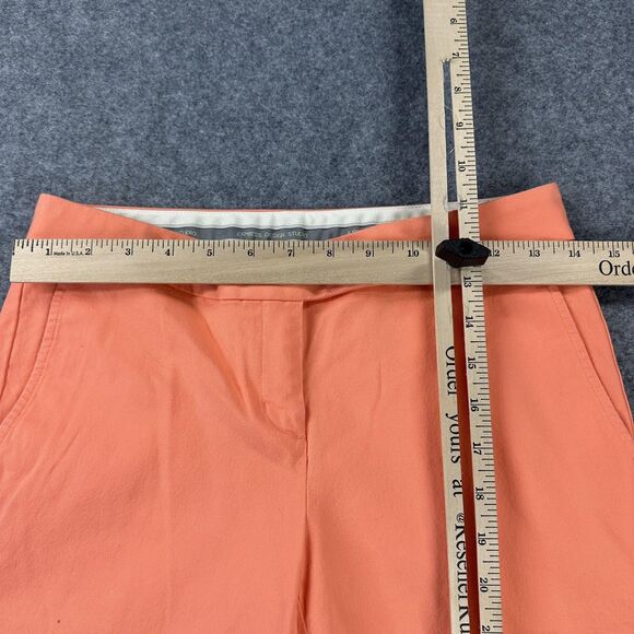 Express Editor Pants Womens 2 Orange Cropped Wide Leg Dress Cotton Stretch - Picture 7 of 13
